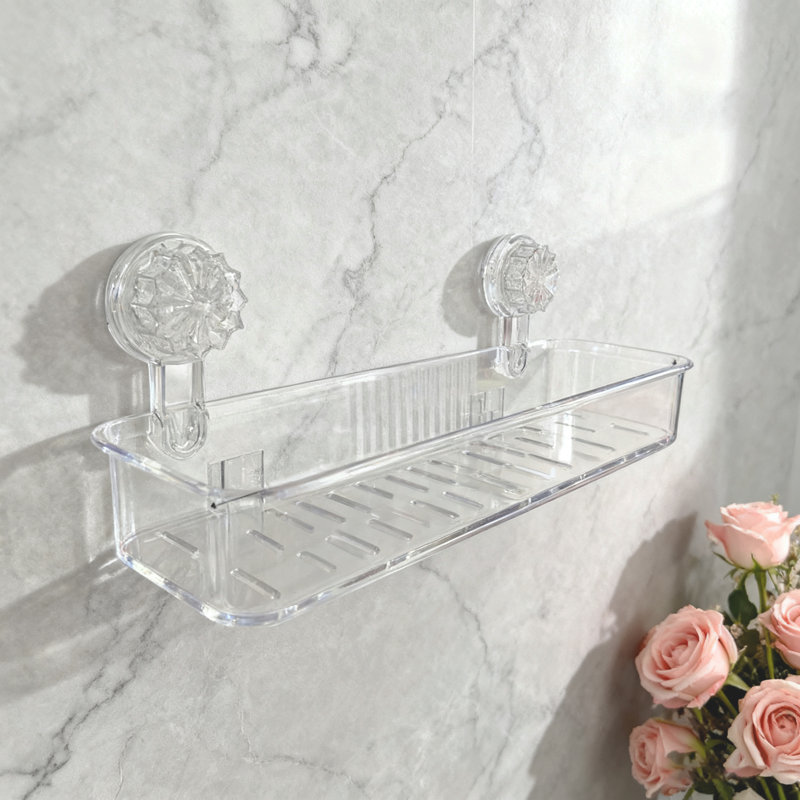Organisateur de panier de rangement à ventouse Power Lock adapté au support de douche, au support de cuisine