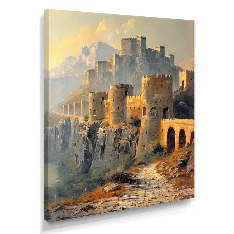 Ancienne citadelle de l'empire de Babylone, impression d'art mural, Toile tendue, H 32 po x l 16 po x P 1 po