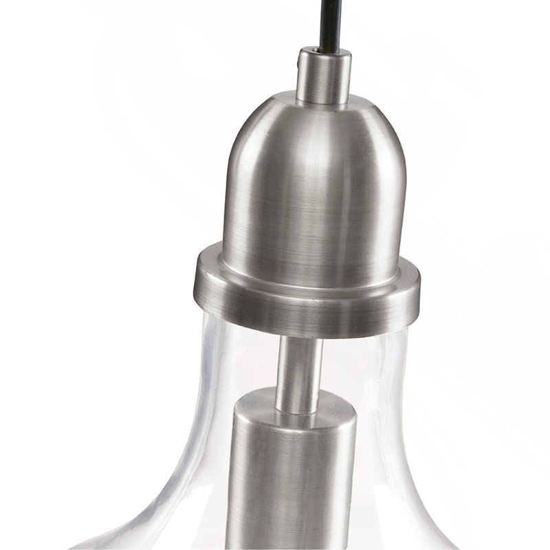 Luminaire suspendu en verre en forme de cloche, Argent argent