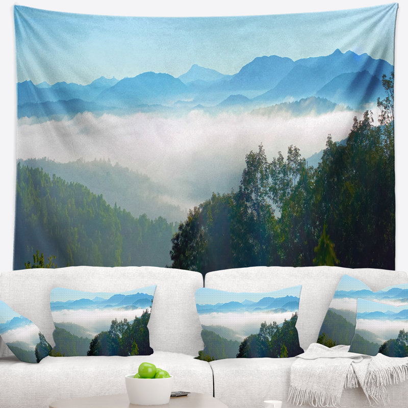 Paysage matin avec tapisserie Blue Ridge Parkway, H 50 po x l 60 po