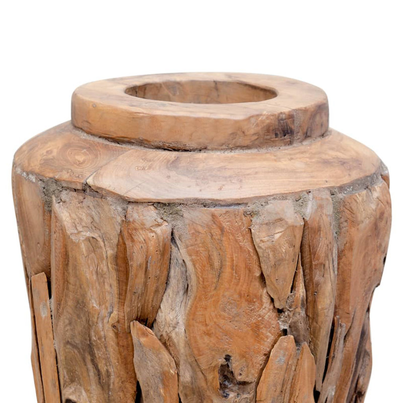 Amatia Handmade Wood Floor Vase