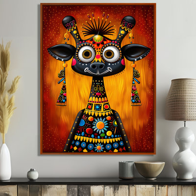 Carnavalesque Cow Colorful Boho - Cow Animal Wall Art