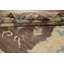 Tapis all-over brun à motif de teinture végétale Oushak 7 x 10