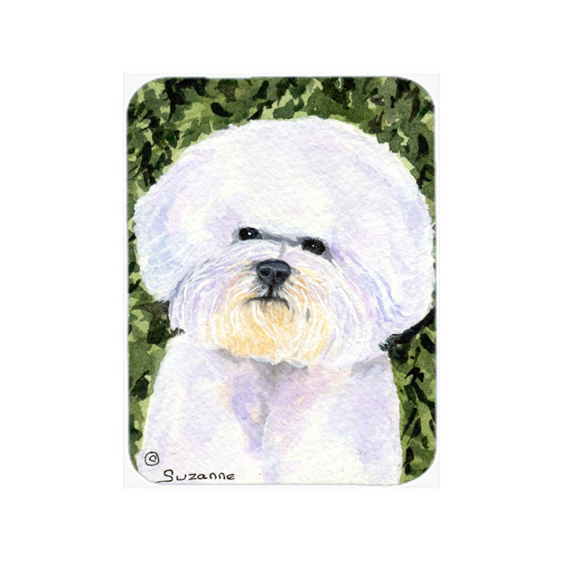 Planche à découper blanche Bichon frisé et en verre de Winston porter