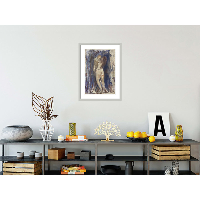«La mort et la vie» par Edvard Munch - impression giclée encadrée, 29.5" H x 21.94" W