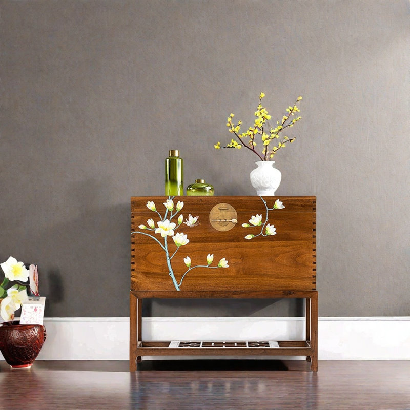 Solid Camphor Wood Entryway Chest