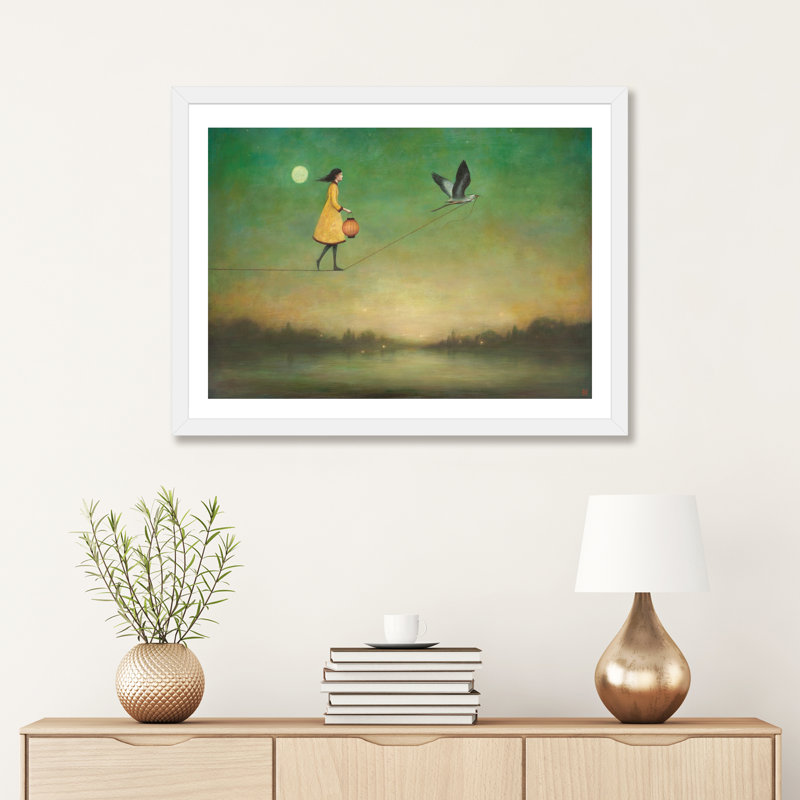 « blue moon expedition » par duy huynh-print, H 16 po x l 24 po x P 1 po, Papier avec cadre blanc