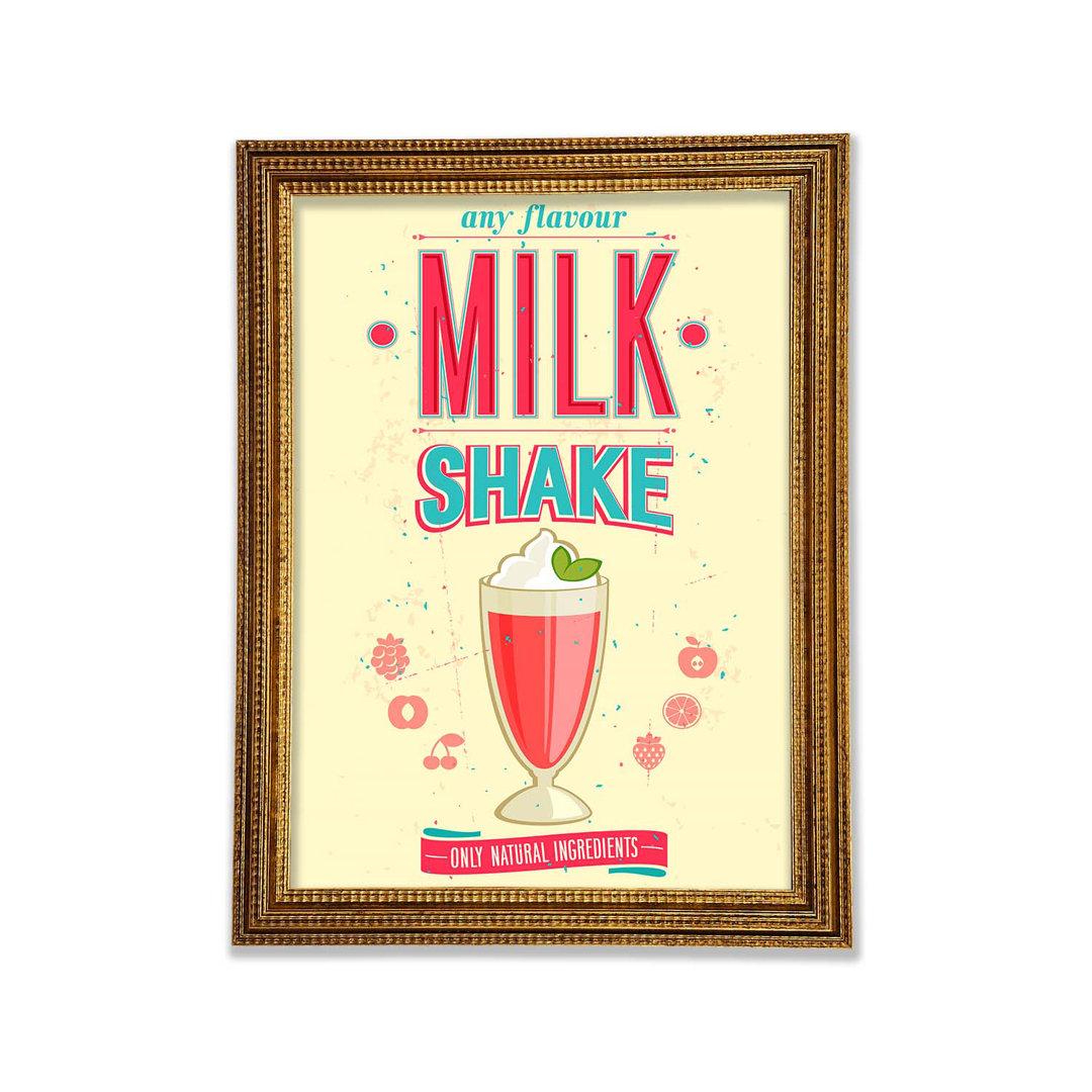 Milk Shake Gerahmter Druck