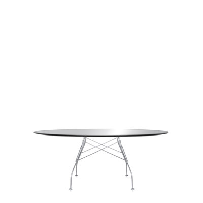 Oval Glass Dining Table