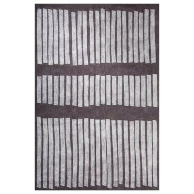 Tapis lavable en machine Premium, 4,6 x 6,2 pieds, 100% polyester, 1850 g / m² | Hauteur des poils: 0,2 po | Poly-coton écologique recyclé | Parfait pour le salon, la chambre à coucher et les endroits très passants
