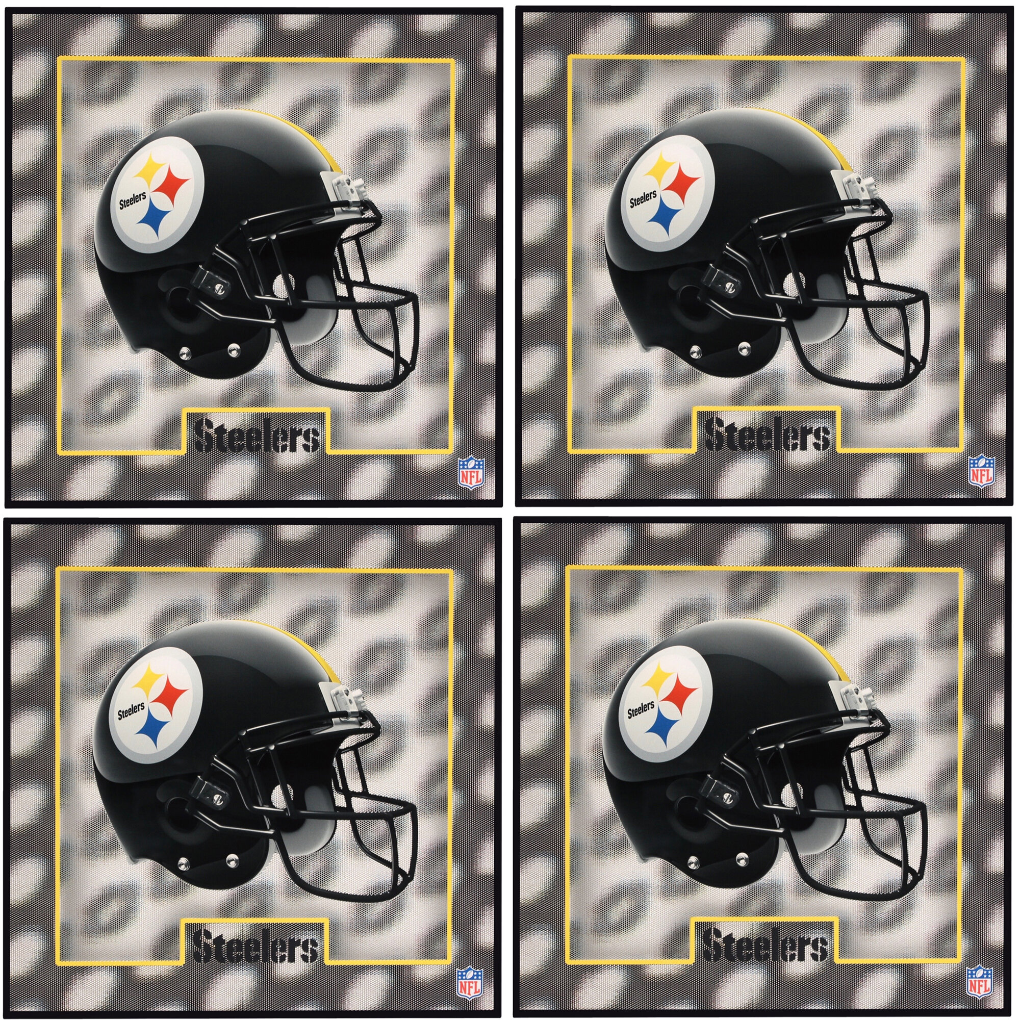 Tridelix Pittsburgh Steelers Helmet Holographic Effect Coaster