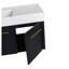 Meuble-lavabo mural 48 po avec lavabo, lavabo à rebords épais en résine