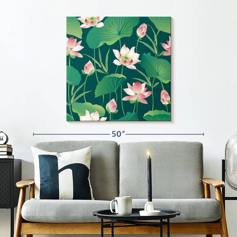 Lotus Leaves, 30" H x 30" W