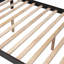 Lit superposé simple au-dessus d'un lit double avec rangement et garde-corps pour la chambre à coucher, couleur espresso