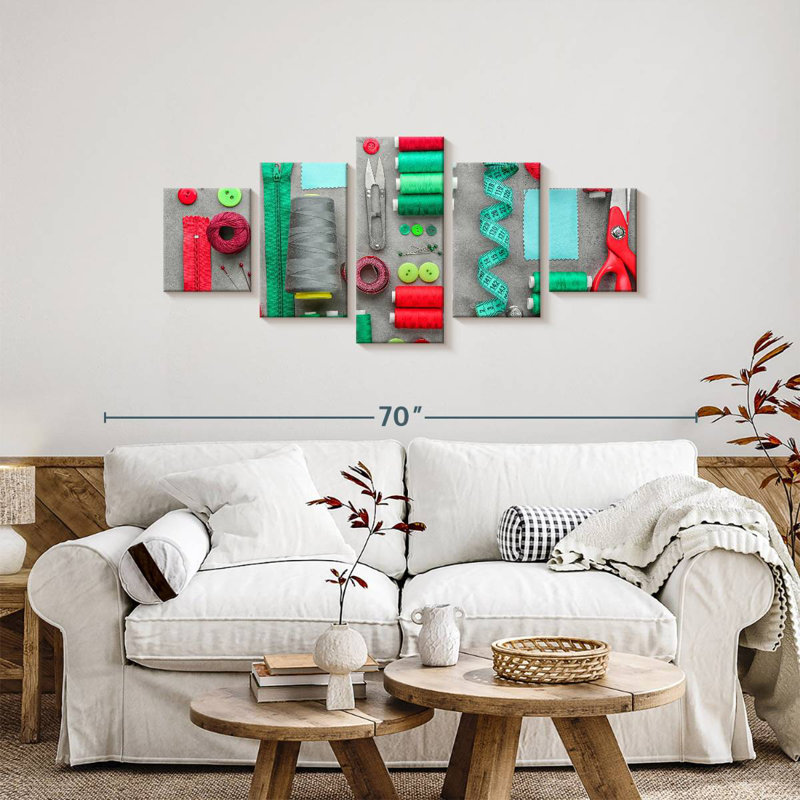 Sewing Materials, 24" H x 55" W