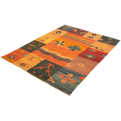 One-of-a-Kind Rectangle 10' X 13'2" New Age Wool Area Rug in Copper