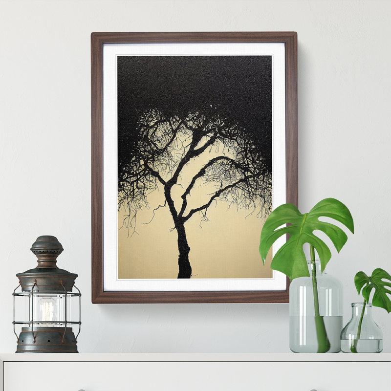 A Wild Tree - Single Picture Frame Print, 64cm H x 46cm W x 2cm D, Walnut