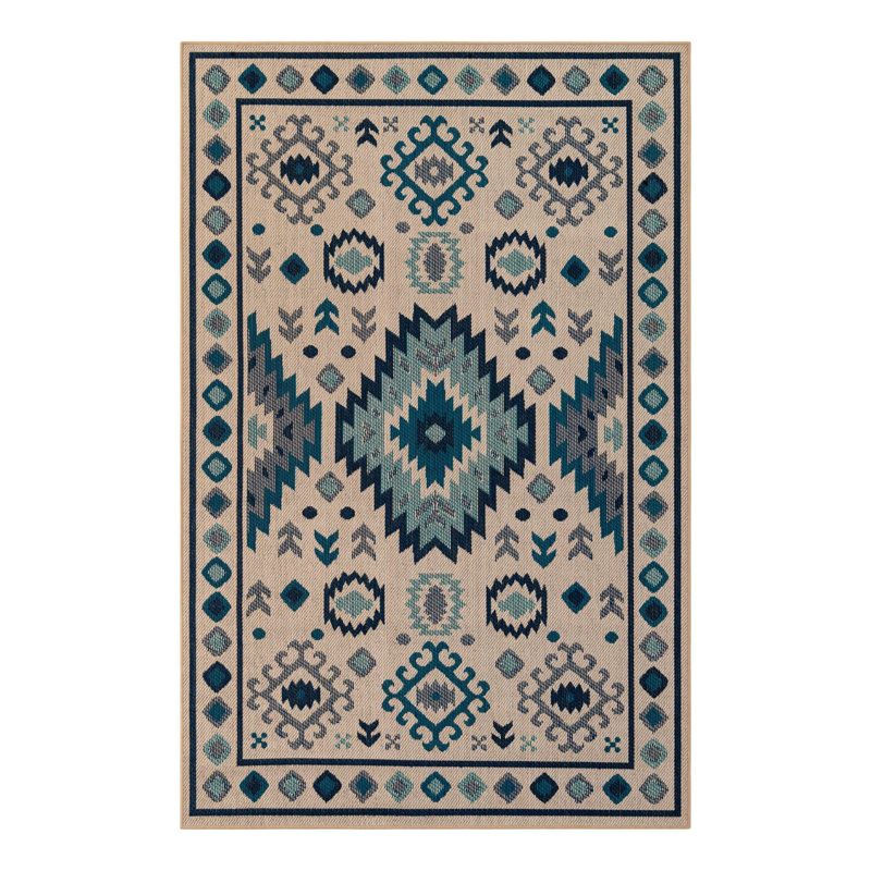Tapis intérieur / extérieur Marlenia Marlenia, Rectangle 6 pi 1 po x 9 pi