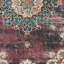 Tapis lavable ivoire et bourgogne tissé à la machine-1027020670
