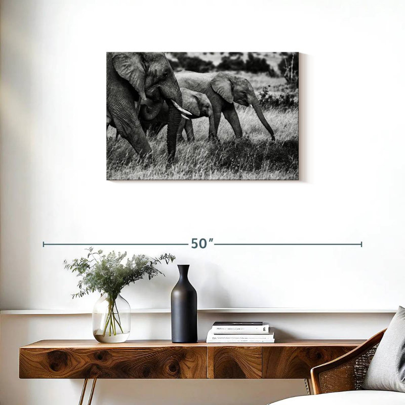Elephant Family I, 20" H x 30" W