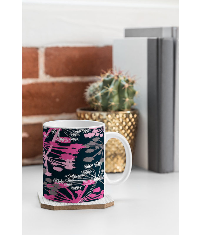 Grande tasse à café cow parsley