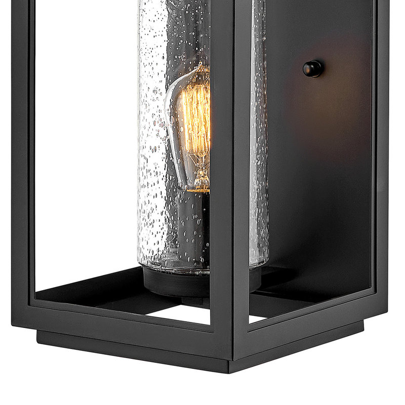Atwater Outdoor Wall Lantern, 20.5" H x 9.5" W x 10.3" D, Black, Black