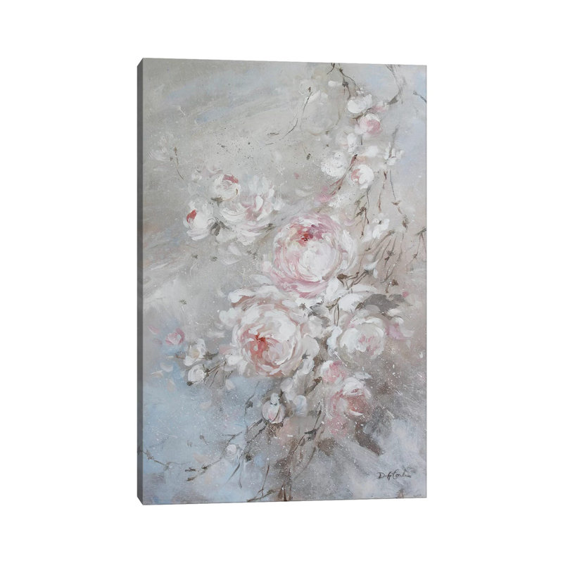 Blush Rose by Debi Coules - Painting on Canvas, No Frame, 152.5 cm H x 101.5 cm W x 3.175 cm D