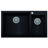 33.88'' L Double Bowl Granite Kitchen Sink-20524774