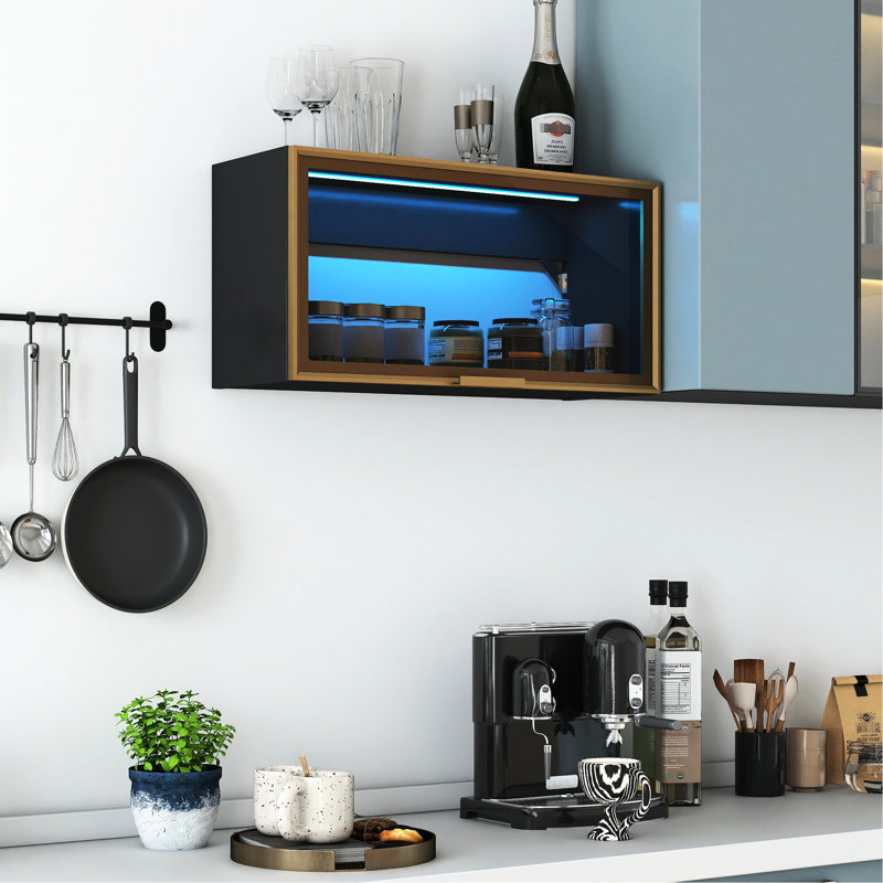Porte d'armoire à épices noire pour optimiser l'espace de cuisine - 15 mm de particules et support de 3 mm avec divers matériaux de rangement