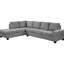 Canapé modulaire confortable avec méridienne réversible, rangement et porte-gobelet