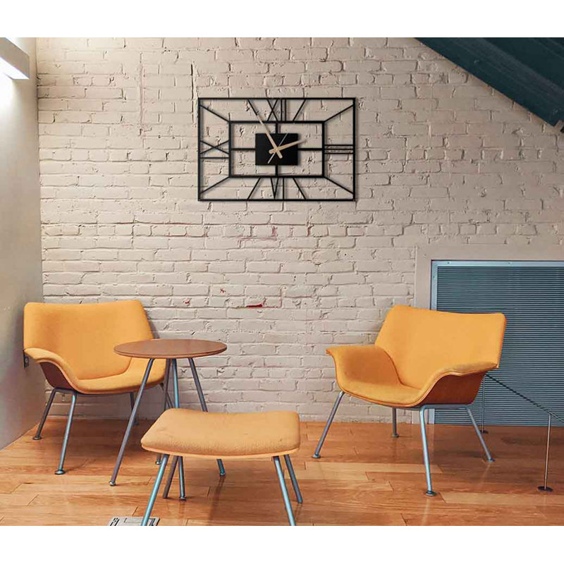 Ea Metal Wall Clock, 30cm H x 45cm W x 1.5cm D