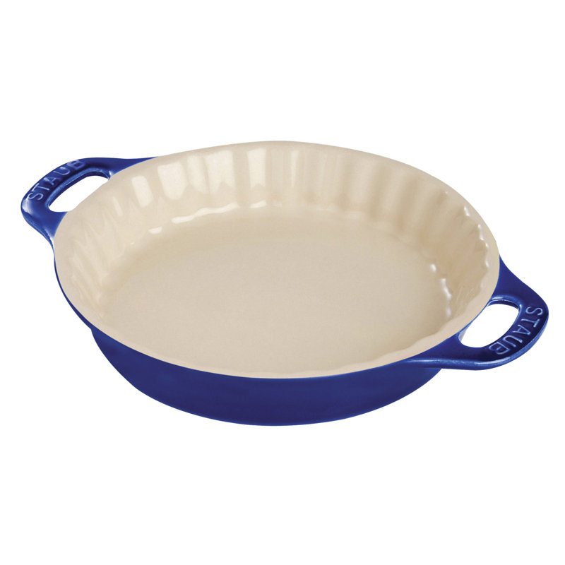 Staub 12" Round Pie Dish, Dark Blue