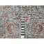 Tapis oriental gris anthracite 8 pi 6 po x 11 pi 5 po, 100% laine pure, velours zéro, ras du cou, noué à la main