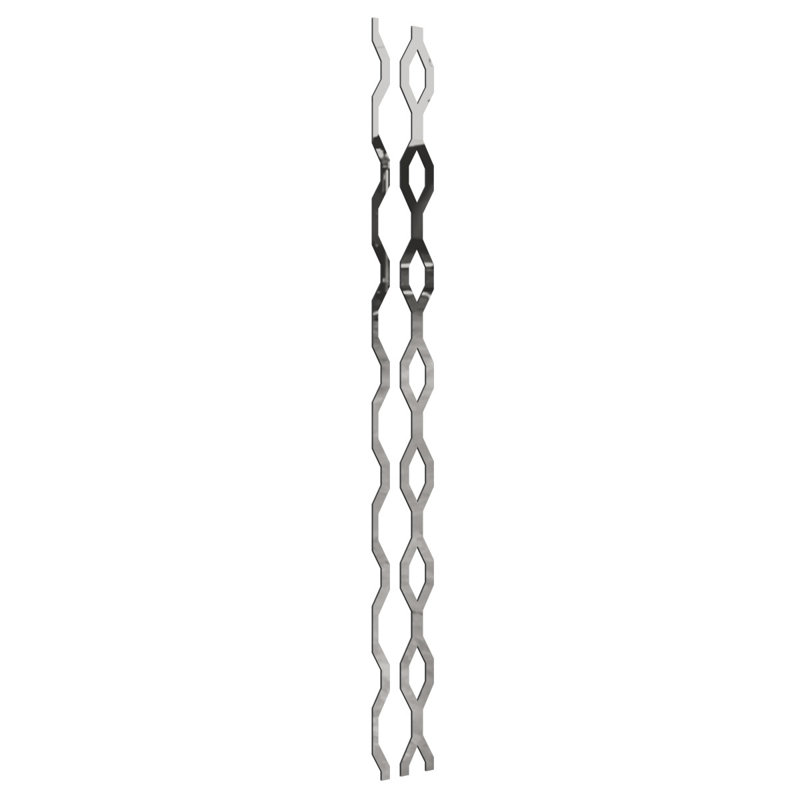 Ensemble de panneaux muraux décoratifs réglables en acrylique Wabash (paquet de 24), H 47 po x l 3 po, Argent