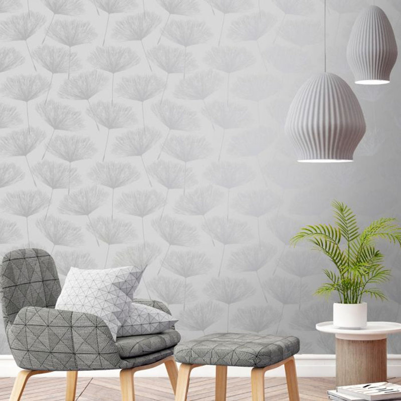 Dutch Wallcoverings Wallpaper Fleur, Grey