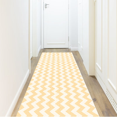 Rosalie Vinyl Mat in Yellow/ White