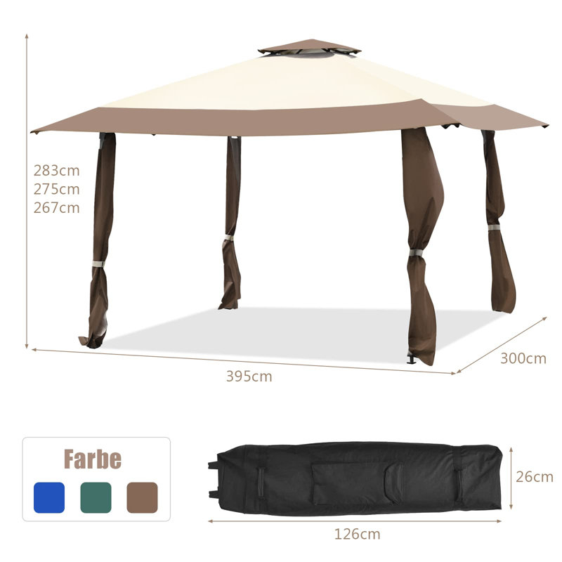 Pavilion Party Tent Garden Pavilion, Brown