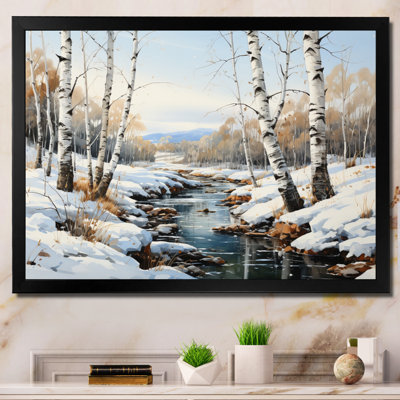 Birch Woods Winter Whispers I - Tree Birch Canvas Print