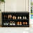 2-Tier Wooden Shoe Bench, 9 Pair Storage Entryway Organizer With Seat-799923732