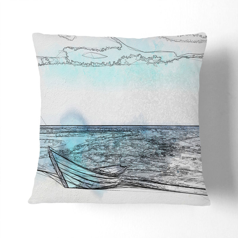 Square Throw Cushion, 40cm H x 40cm W x 15cm D, Stone