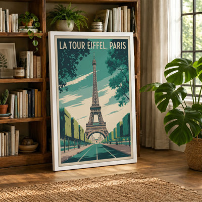 Postcard from Paris Vintage 1 Piece Wrapped Canvas Wall Art