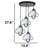 Adjustable Height 4 Lights Metal Body Cluster Pendant
