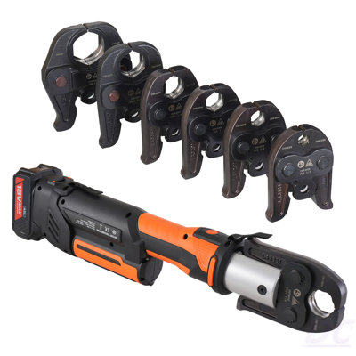 Pro Press Tool Pipe Crimping Kit Press Tool Battery Kit With 6 Jaws
