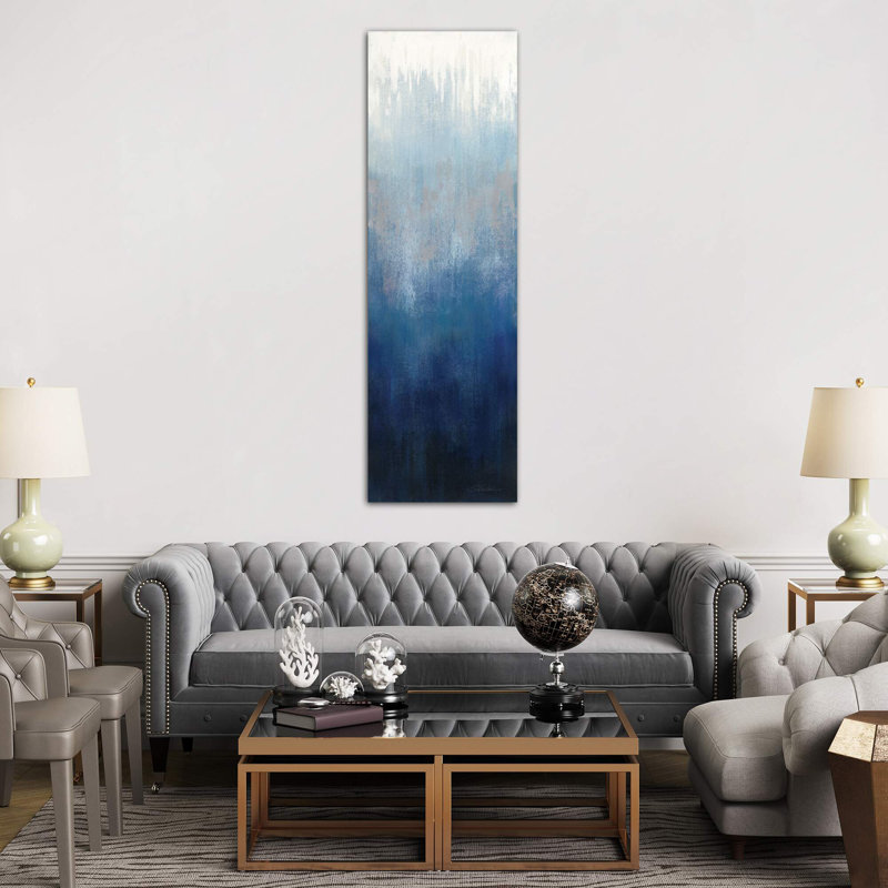 Silver Wave I by Silvia Vassileva - Wrapped Canvas Panoramic Print, 30.48 cm H x 91.44 cm W x 1.91 cm D