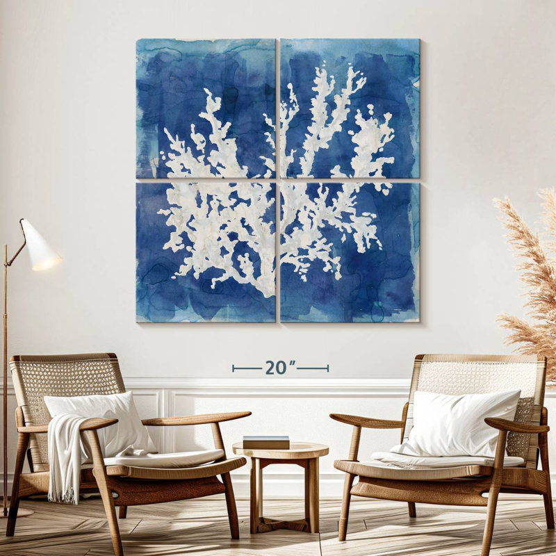 Brampt Coastal Washes Coral II, 57" H x 57" W