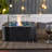 Tabletop Fire Pit with Glass Wind Guard