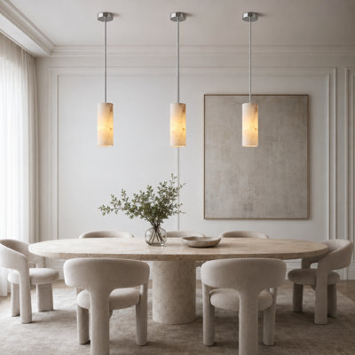  1PC Dimmable Alabaster Pendant Light Kitchen Island