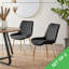 Palermo Velvet Modern Dining Chairs with Tapered Metal Legs & Quilted Diamond Stitching-246538768-160356444
