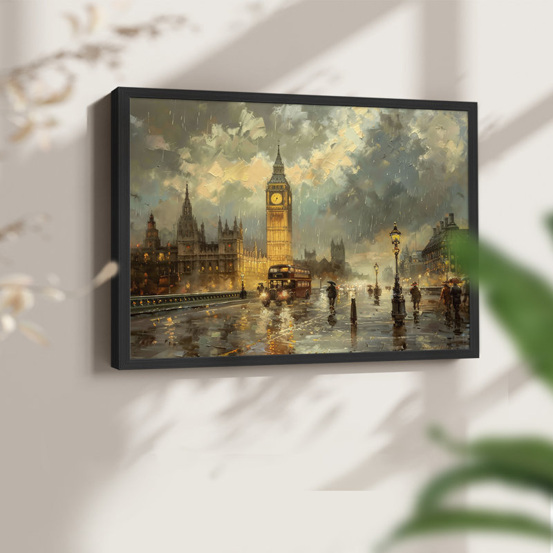 Landscape Series-CXLI -Framed Print - Restickable, H 8 po x l 10 po, Noir, noir, noir, noir
