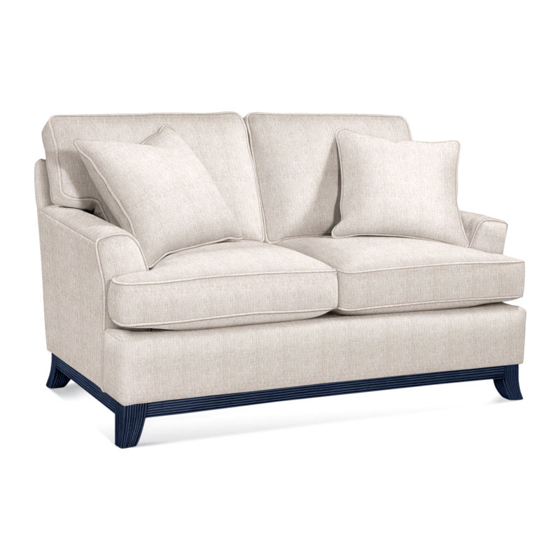 Oaks Way Loveseat, White Sugar Performance; 0863-91, Coffee Finish